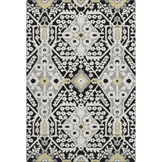 Piper Looms Mayfield Diamonds AMF863 Black Machine Washable Area Rug main image