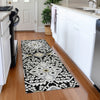 Piper Looms Mayfield Diamonds AMF863 Black Machine Washable Area Rug Runner Lifestyle Image Feature