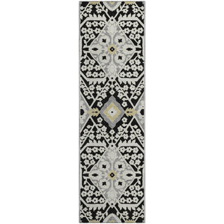 Piper Looms Mayfield Diamonds AMF863 Black Machine Washable Area Rug Runner Main Image
