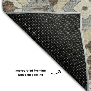Piper Looms Mayfield Diamonds AMF863 Chocolate Machine Washable Area Rug Backing Image