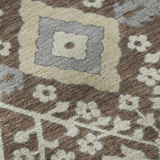 Piper Looms Mayfield Diamonds AMF863 Chocolate Machine Washable Area Rug Swatch Image