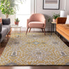 Piper Looms Mayfield Diamonds AMF863 Gold Machine Washable Area Rug Lifestyle Image Feature