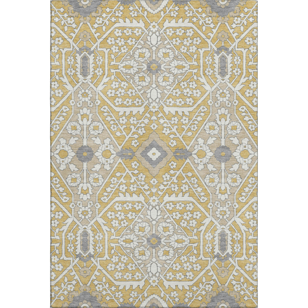 Piper Looms Mayfield Diamonds AMF863 Gold Machine Washable Area Rug main image