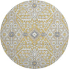 Piper Looms Mayfield Diamonds AMF863 Gold Machine Washable Area Rug Round Main Image