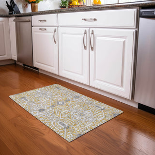 Piper Looms Mayfield Diamonds AMF863 Gold Machine Washable Area Rug Scatter Lifestyle Image Feature