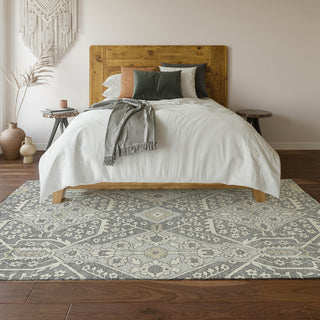 Piper Looms Mayfield Diamonds AMF863 Gray Machine Washable Area Rug Lifestyle Image Feature