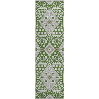 Piper Looms Mayfield Diamonds AMF863 Green Machine Washable Area Rug Runner Main Image