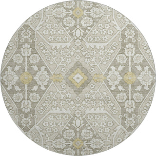 Piper Looms Mayfield Diamonds AMF863 Ivory Machine Washable Area Rug Round Main Image