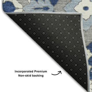 Piper Looms Mayfield Diamonds AMF863 Navy Machine Washable Area Rug Backing Image