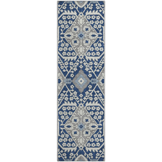 Piper Looms Mayfield Diamonds AMF863 Navy Machine Washable Area Rug Runner Main Image