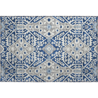 Piper Looms Mayfield Diamonds AMF863 Navy Machine Washable Area Rug Scatter Main Image