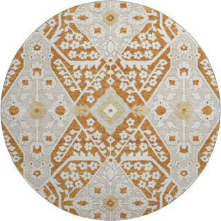 Piper Looms Mayfield Diamonds AMF863 Paprika Machine Washable Area Rug Round Main Image