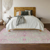 Piper Looms Mayfield Diamonds AMF863 Pink Machine Washable Area Rug Lifestyle Image Feature