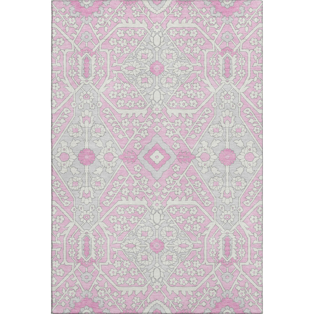 Piper Looms Mayfield Diamonds AMF863 Pink Machine Washable Area Rug main image