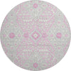 Piper Looms Mayfield Diamonds AMF863 Pink Machine Washable Area Rug Round Main Image
