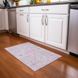 Piper Looms Mayfield Diamonds AMF863 Pink Machine Washable Area Rug Scatter Lifestyle Image Feature