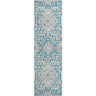 Piper Looms Mayfield Diamonds AMF863 Teal Machine Washable Area Rug Runner Main Image