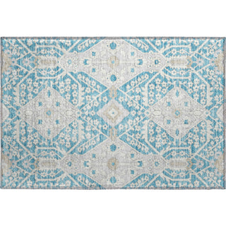 Piper Looms Mayfield Diamonds AMF863 Teal Machine Washable Area Rug Scatter Main Image