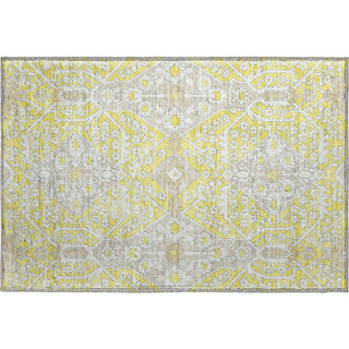 Piper Looms Mayfield Diamonds AMF863 Yellow Machine Washable Area Rug Scatter Main Image