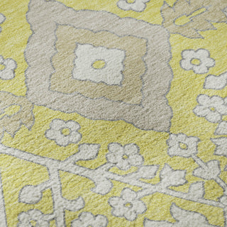 Piper Looms Mayfield Diamonds AMF863 Yellow Machine Washable Area Rug Swatch Image