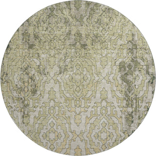 Piper Looms Mayfield Medallions AMF864 Green Machine Washable Area Rug Round Main Image