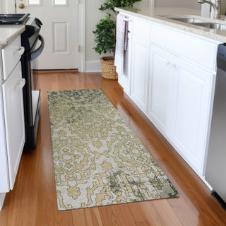 Piper Looms Mayfield Medallions AMF864 Green Machine Washable Area Rug Runner Lifestyle Image Feature