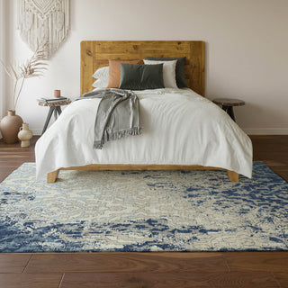 Piper Looms Mayfield Medallions AMF864 Navy Machine Washable Area Rug Lifestyle Image Feature