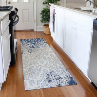 Piper Looms Mayfield Medallions AMF864 Navy Machine Washable Area Rug Runner Lifestyle Image Feature