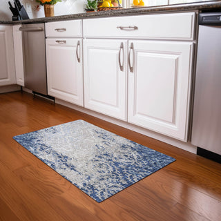 Piper Looms Mayfield Medallions AMF864 Navy Machine Washable Area Rug Scatter Lifestyle Image Feature