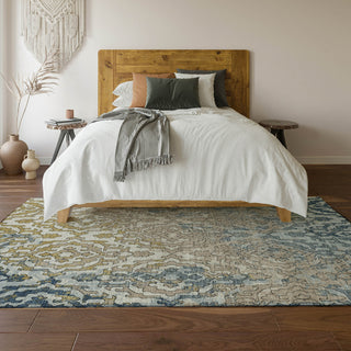 Piper Looms Mayfield Medallions AMF864 Sky Machine Washable Area Rug Lifestyle Image Feature