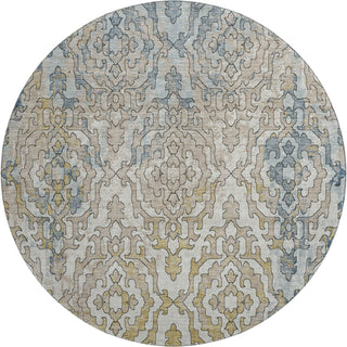 Piper Looms Mayfield Medallions AMF864 Sky Machine Washable Area Rug Round Main Image