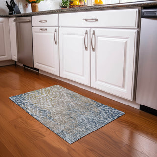Piper Looms Mayfield Medallions AMF864 Sky Machine Washable Area Rug Scatter Lifestyle Image Feature