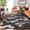 Piper Looms Mayfield Abstract AMF865 Black Machine Washable Area Rug Lifestyle Image Feature