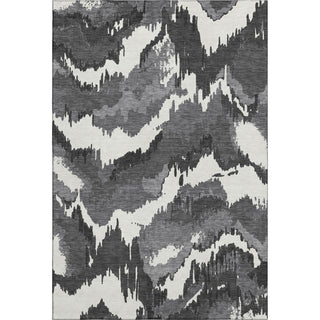 Piper Looms Mayfield Abstract AMF865 Black Machine Washable Area Rug main image
