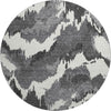 Piper Looms Mayfield Abstract AMF865 Black Machine Washable Area Rug Round Main Image