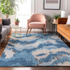 Piper Looms Mayfield Abstract AMF865 Blue Machine Washable Area Rug Lifestyle Image Feature