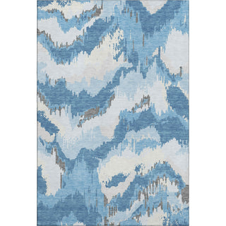 Piper Looms Mayfield Abstract AMF865 Blue Machine Washable Area Rug main image