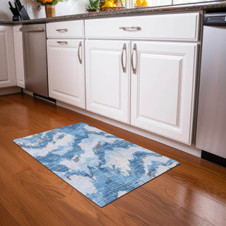 Piper Looms Mayfield Abstract AMF865 Blue Machine Washable Area Rug Scatter Lifestyle Image Feature