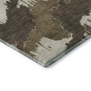Piper Looms Mayfield Abstract AMF865 Brown Machine Washable Area Rug Corner Image
