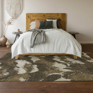 Piper Looms Mayfield Abstract AMF865 Brown Machine Washable Area Rug Lifestyle Image Feature
