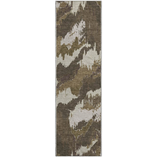 Piper Looms Mayfield Abstract AMF865 Brown Machine Washable Area Rug Runner Main Image