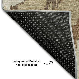 Piper Looms Mayfield Abstract AMF865 Chocolate Machine Washable Area Rug Backing Image