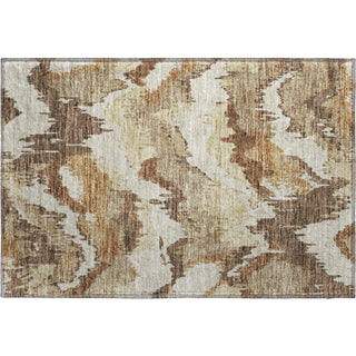 Piper Looms Mayfield Abstract AMF865 Chocolate Machine Washable Area Rug Scatter Main Image