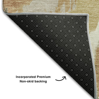 Piper Looms Mayfield Abstract AMF865 Copper Machine Washable Area Rug Backing Image