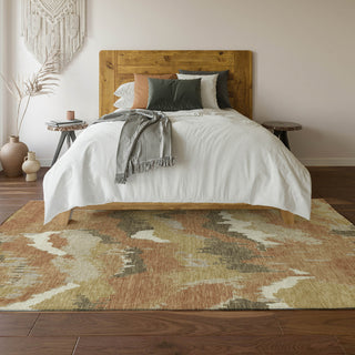 Piper Looms Mayfield Abstract AMF865 Copper Machine Washable Area Rug Lifestyle Image Feature