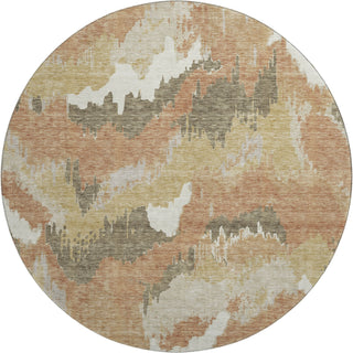 Piper Looms Mayfield Abstract AMF865 Copper Machine Washable Area Rug Round Main Image