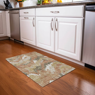 Piper Looms Mayfield Abstract AMF865 Copper Machine Washable Area Rug Scatter Lifestyle Image Feature