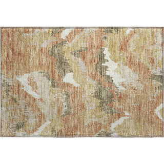 Piper Looms Mayfield Abstract AMF865 Copper Machine Washable Area Rug Scatter Main Image