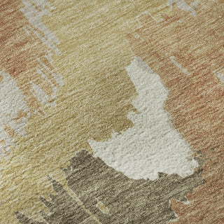 Piper Looms Mayfield Abstract AMF865 Copper Machine Washable Area Rug Swatch Image