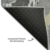 Piper Looms Mayfield Abstract AMF865 Gray Machine Washable Area Rug Backing Image